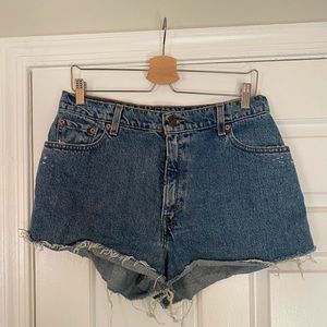 Levi’s blue denim shorts